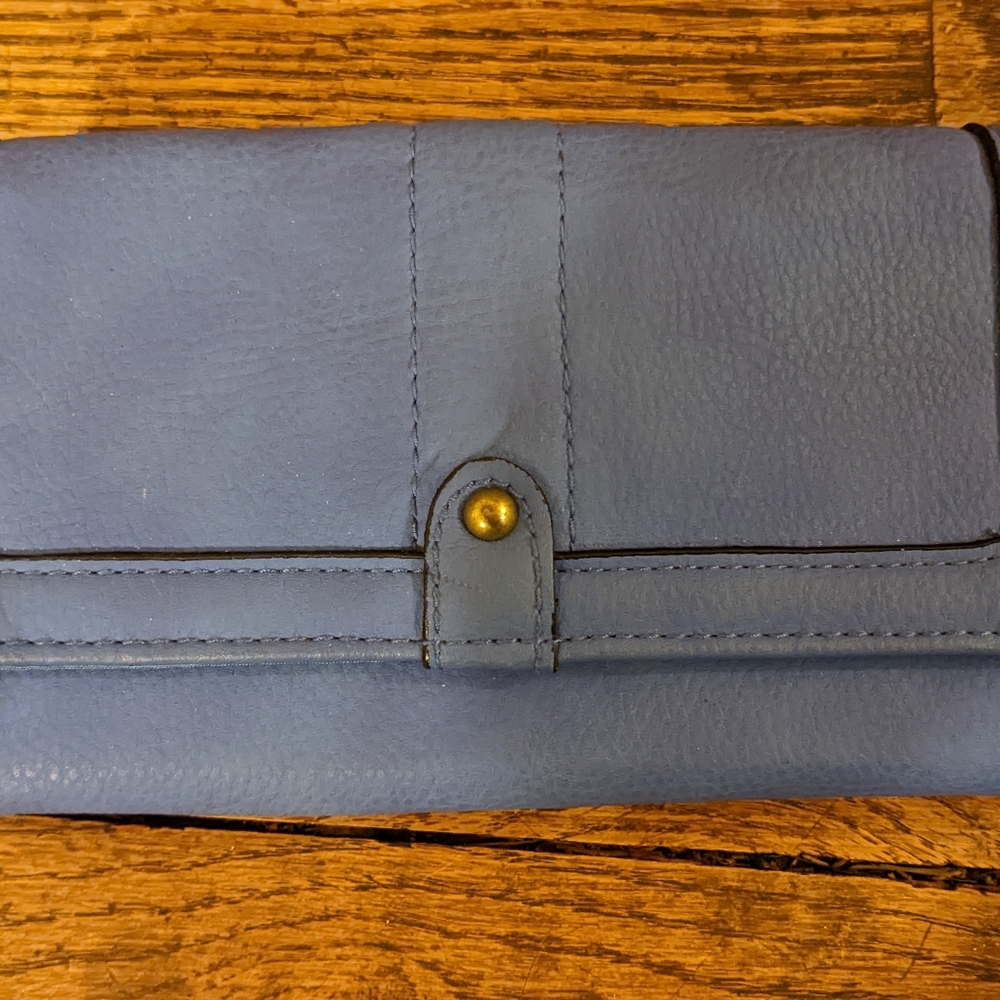 Blue Soft Clutch Wallet